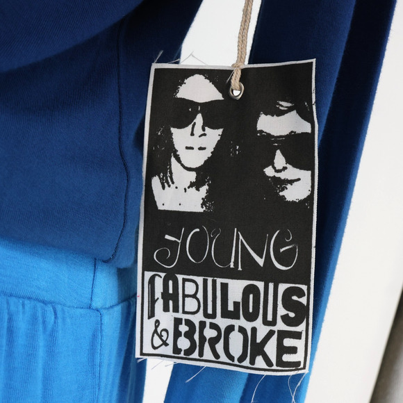 Young Fabulous and Broke Romper Womens XS Blue Ombre Stretch Knit Pull on New - Picture 5 of 13